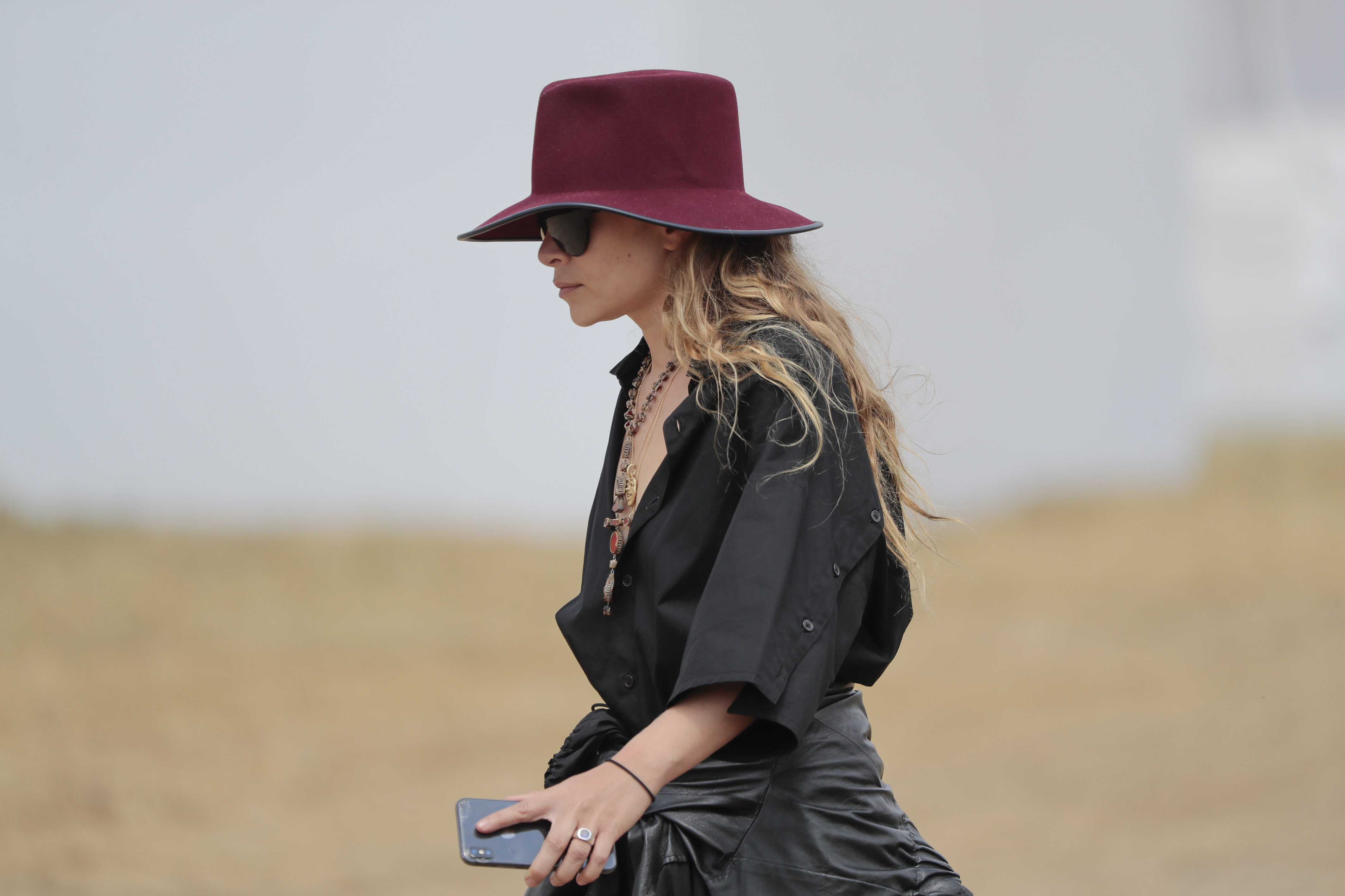 Mary Kate Olsen wearing a boho outfit