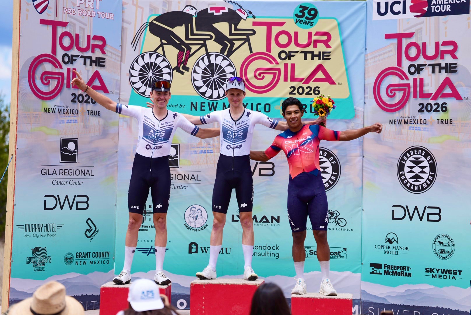 Adam Lewis (APC) won stage 3 while Carlos Garcia won the sprint for third behind the breakaway