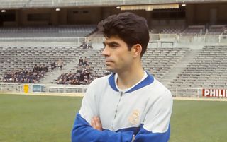 Manolo Sanchis training in the stadium ‘Santiago Bernabeu’, 1964, Madrid, Spain.