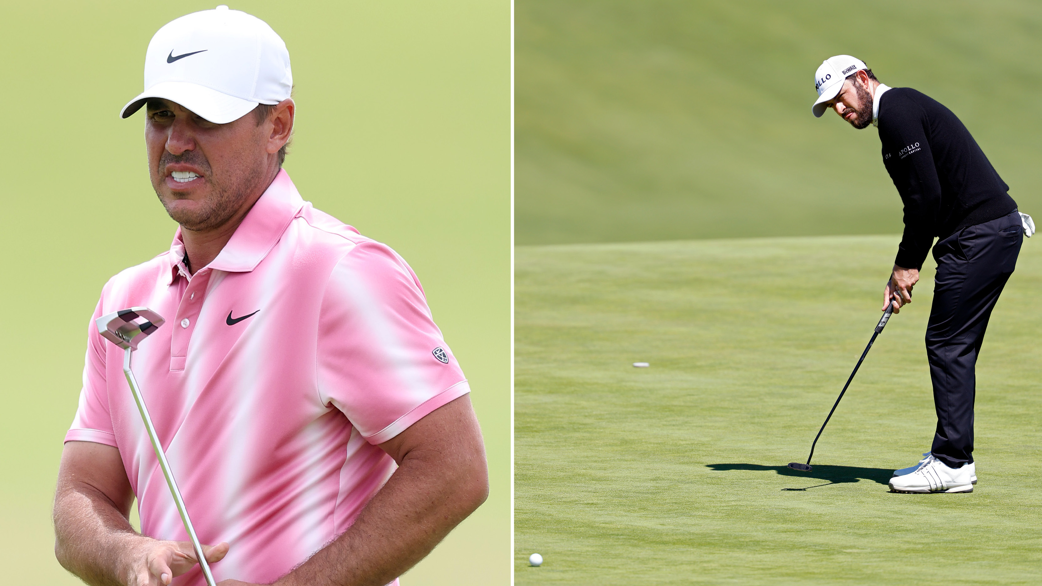 Brooks Koepka and Patrick Cantlay hit putts