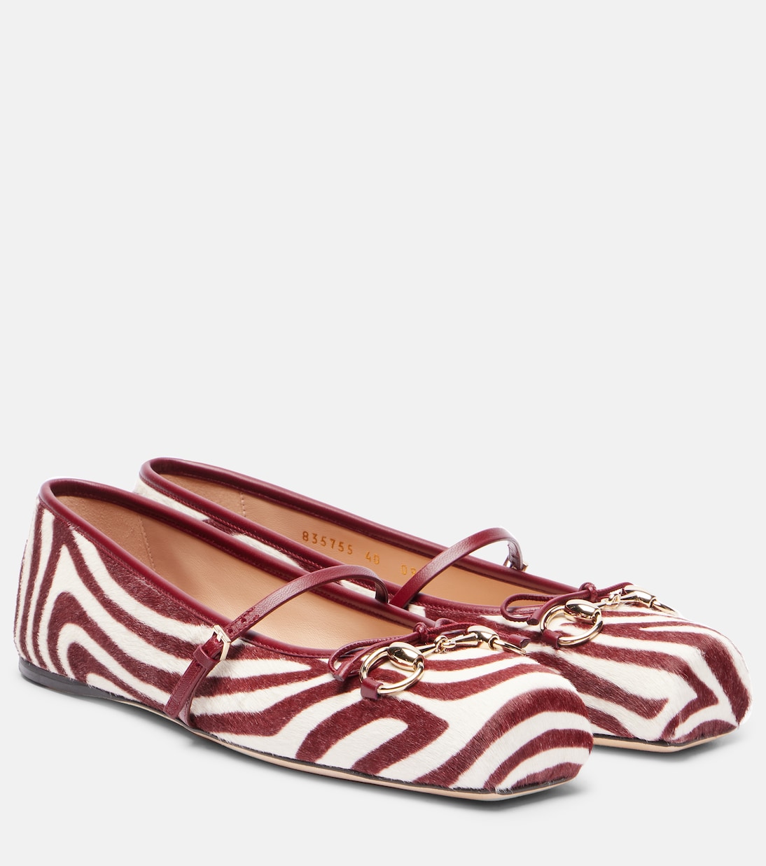 Horsebit Calf Hair Ballet Flats