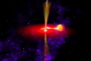 Black Hole Puts Dent In Space-time