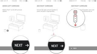 Tap next on the added, tap next on the Add right surround screen, and then follow the on-screen instructions.