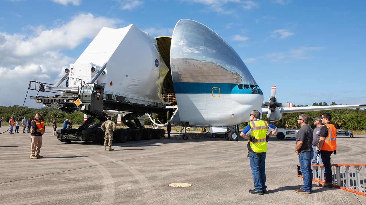 Super Guppy was designed to handle oversized loads such as Orion.