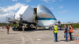 Super Guppy was designed to handle oversized loads such as Orion.