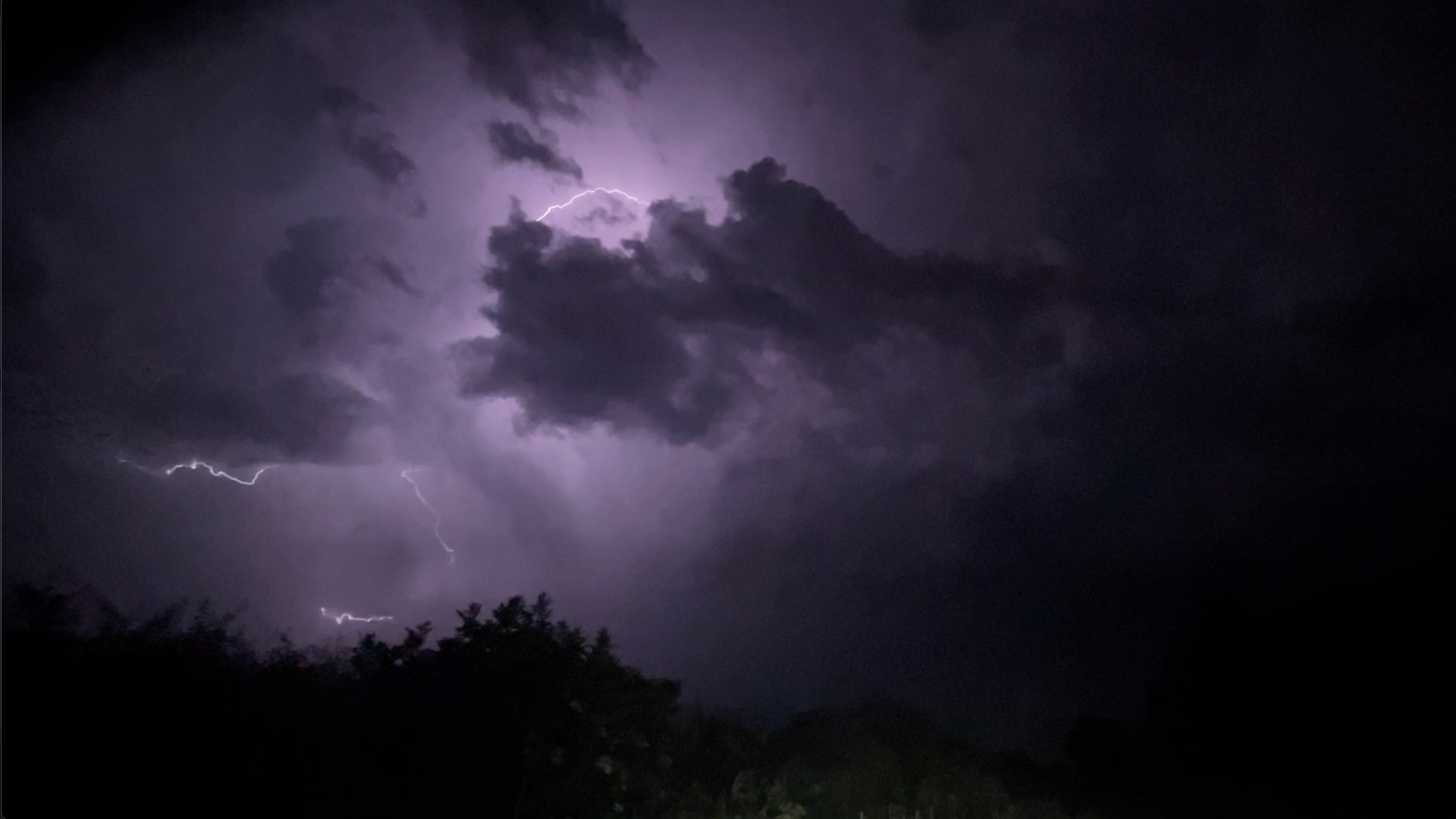 Lightning storm photos taken on an iPhone 13 Mini