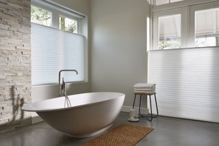 Bathroom blinds by Duette