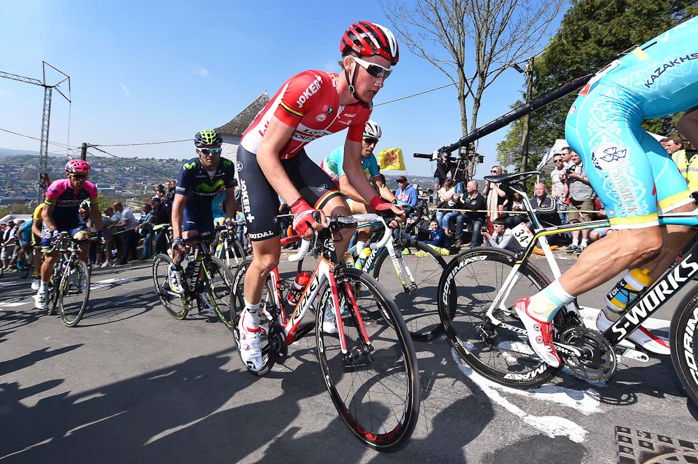 Tim Wellens (Lotto Soudal) on the Mur de Huy.