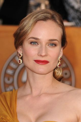 Diane Kruger with a twisted updo at the 16th Annual Screen Actors Guild Awards held at The Shrine Auditorium on January 23, 2010 in Los Angeles, California.