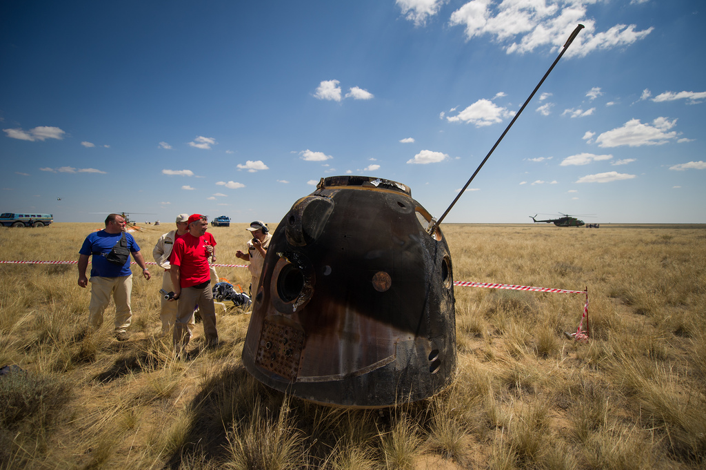 Rescuers Approach Capsule