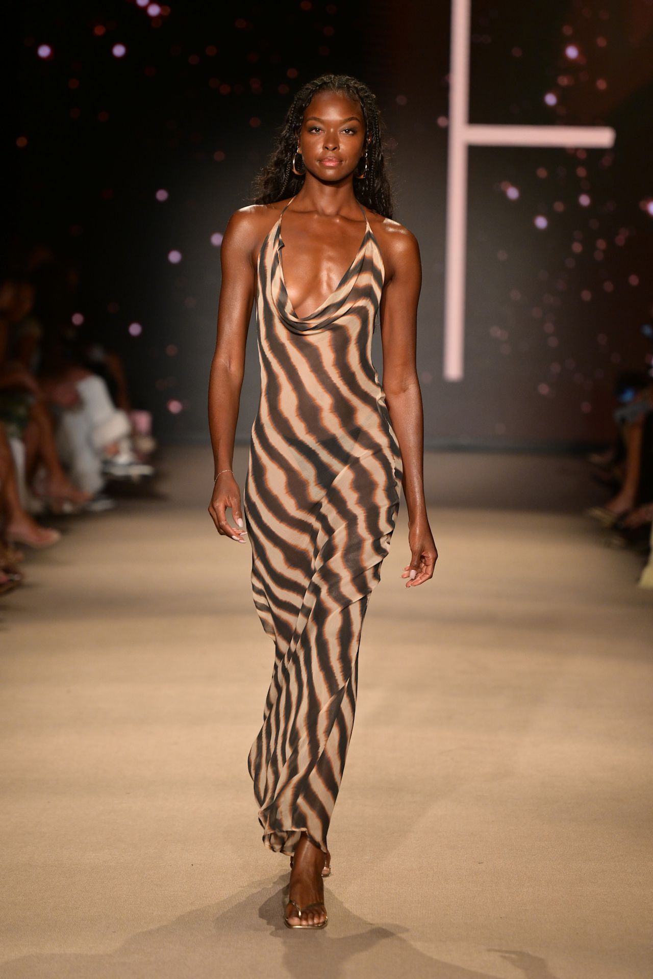 Fae model on the runway during Paraiso Miami Swim Week 2026.