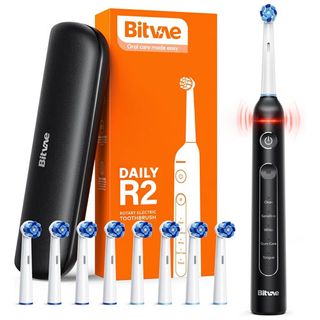 Bitvae R2 rotating electric toothbrush on white background