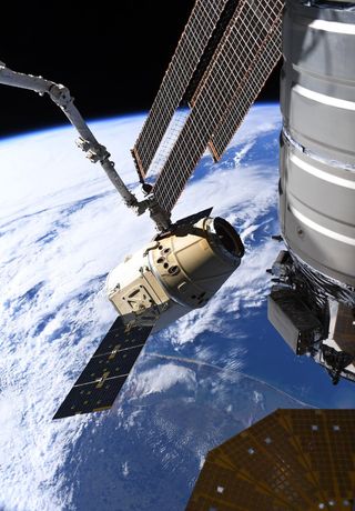 SpaceX's Dragon capsule departs the International Space Station on June 3, 2019.