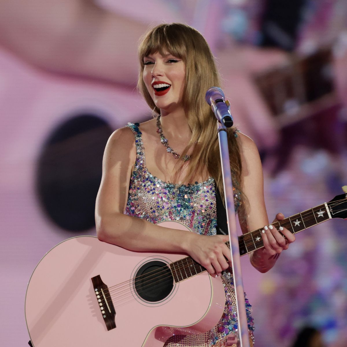 Taylor Swift performs onstage during the Eras Tour