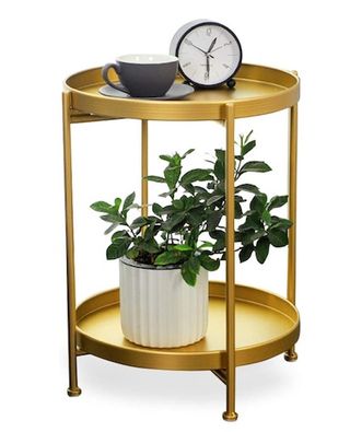 Sinolodo Gold Metal End Table