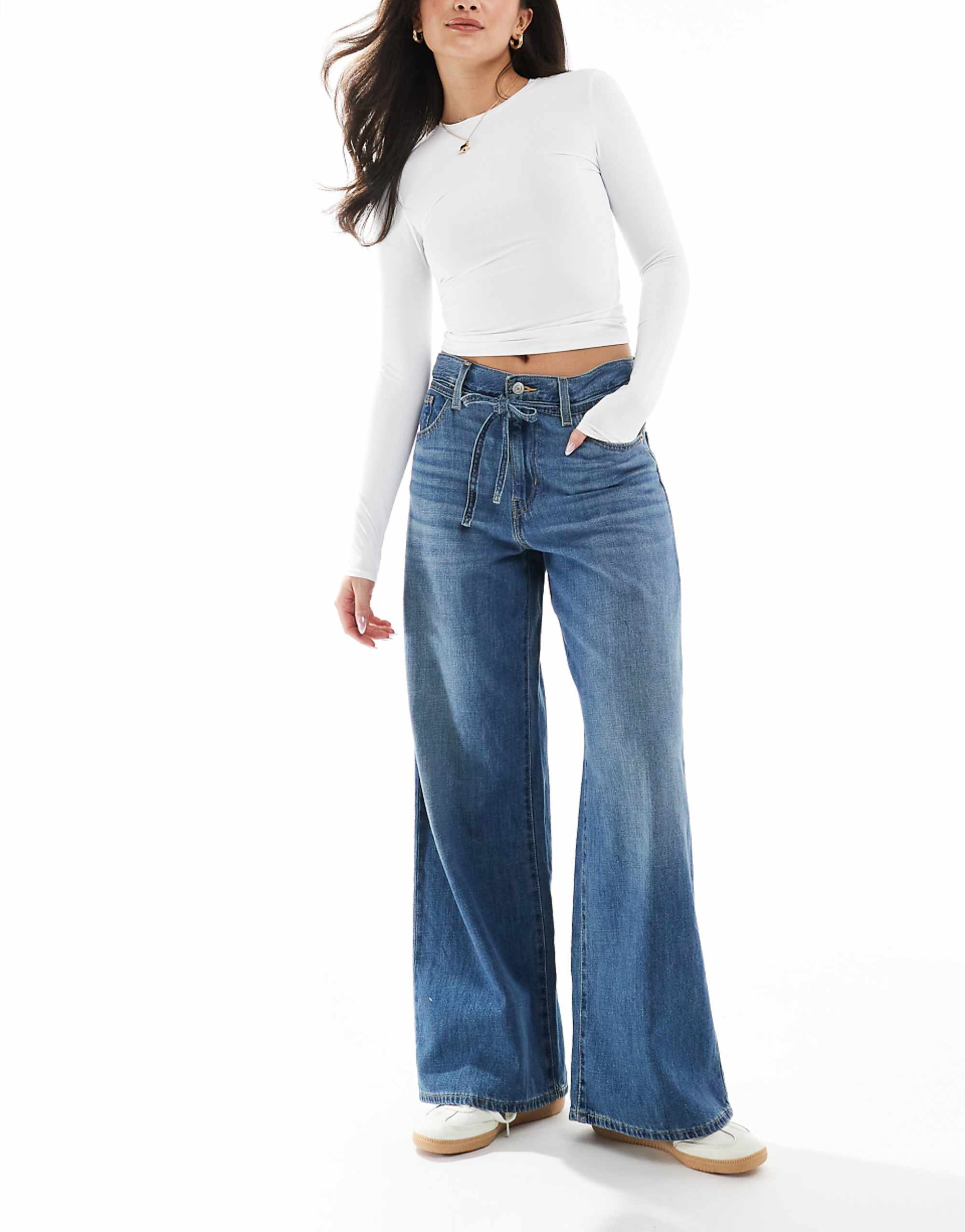 Levis Xl Straight Loose Fit Jeans in Mid Blue