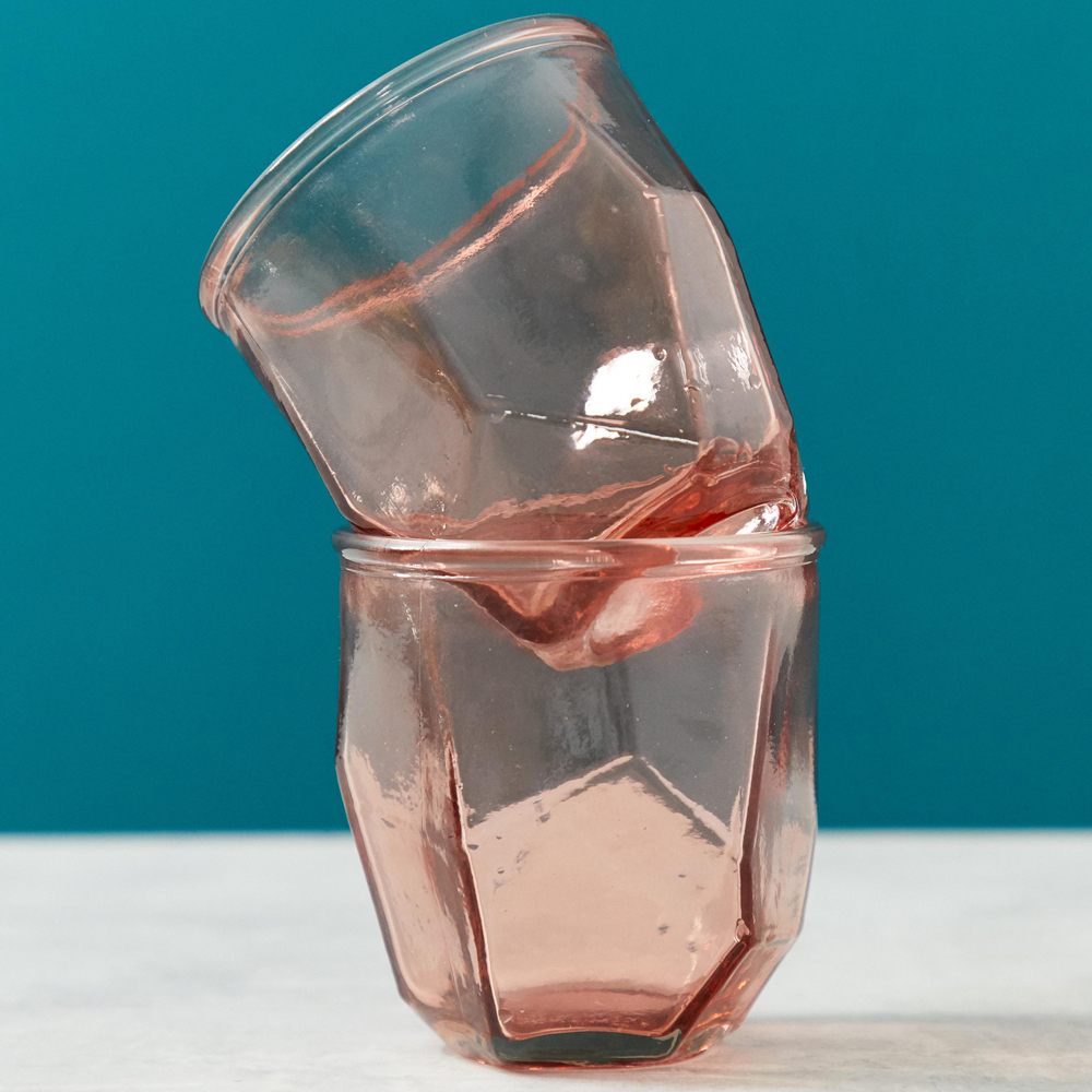 pink origami tumblers