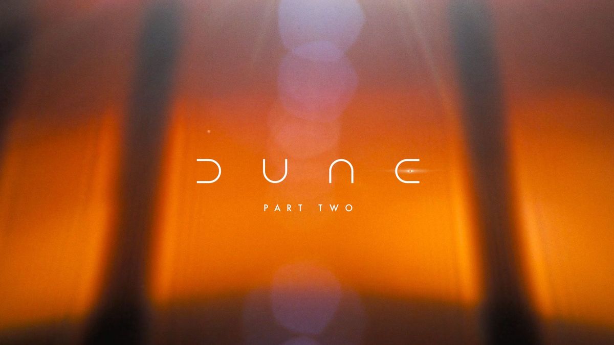 A screenshot of the Dune Part 2 logo as revealed during the film&#039;s announcement on Twitter