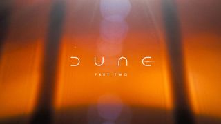 En skärmdump av Dune Part 2-logotypen som avslöjades under filmens tillkännagivande på Twitter