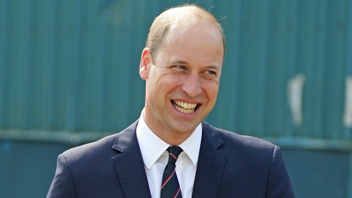  Prince William&#039;s adorable nod to Kate Middleton wedding day, seen here visiting the BAE Systems shipyard 