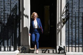 Liz Truss leaving Number 10 Downing Street