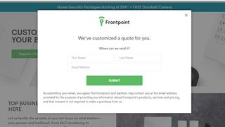 Frontpoint's webpage for customized quotes