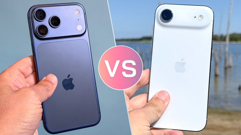 iPhone 17 Pro Max and iPhone Air side by side