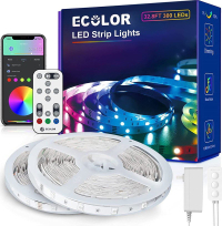 Bottom line: The ECOLOR Smart LED Strip Lights may not be waterproof, but they sure don't compromise when it comes to quality. 300 LED bulbs give off a dazzling 16 million colors and the ECOLOR app offers Music Sync and other fun modes.