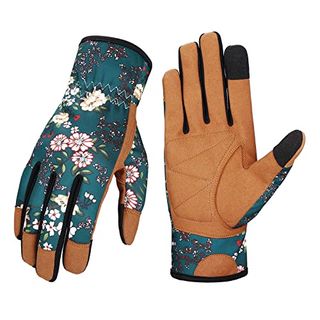 Petacffe Leather Gardening Gloves for Women 