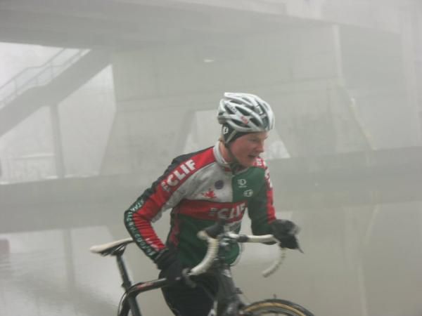 Bjorn Fox at the camp training race in Izegem.