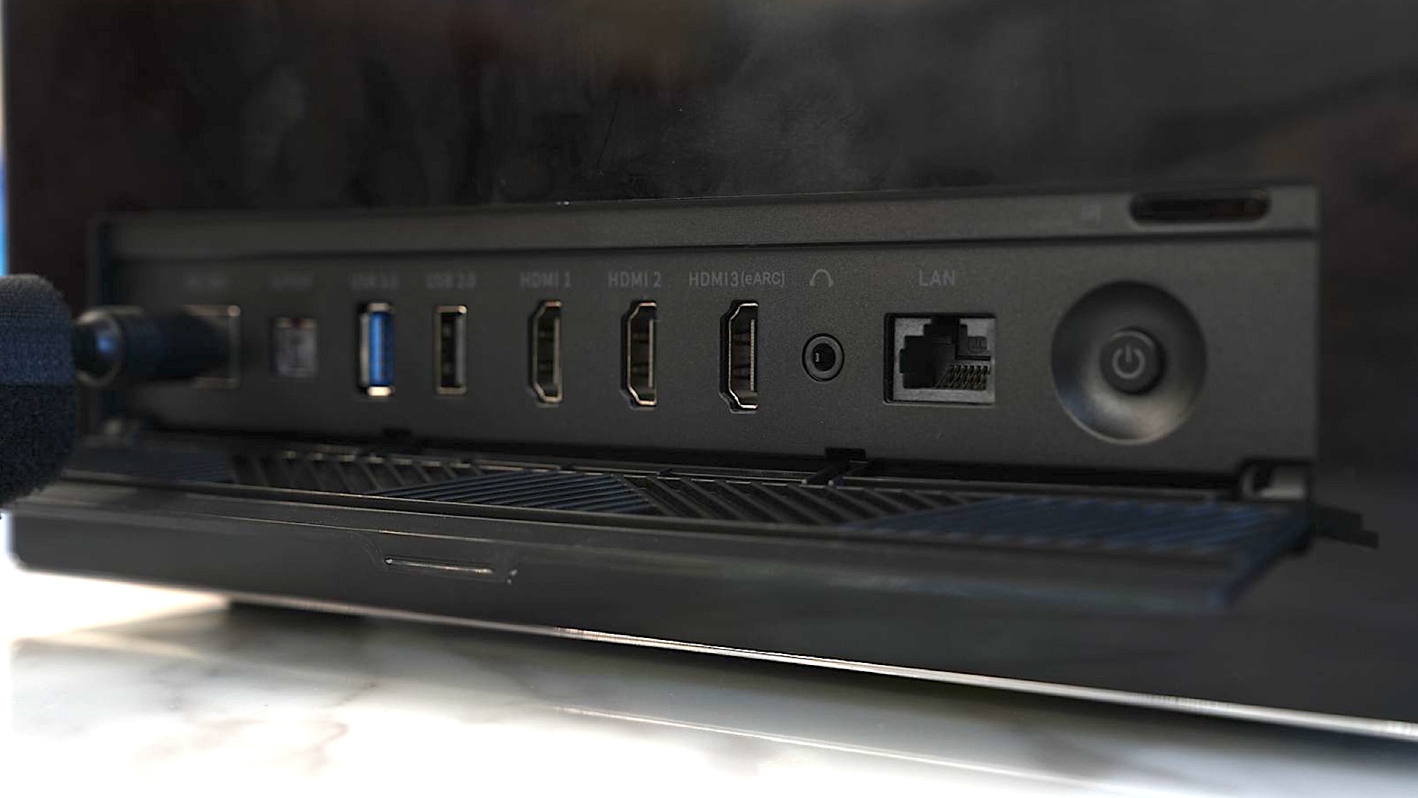 Valerion VisionMaster Max 2025 shot from behind to show the available input ports