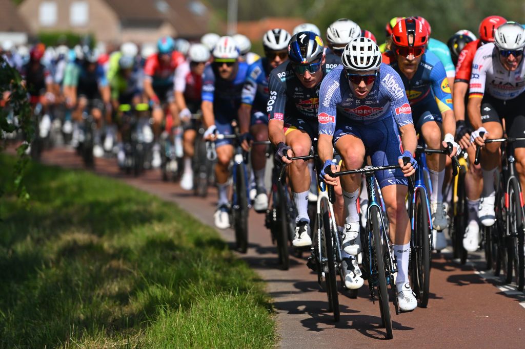 AALTER BELGIUM AUGUST 31 Soren Kragh Andersen of Denmark and Team Alpecin Deceuninck competes during the 20th Renewi Tour 2024 Stage 4 a 1785km stage from Oostburg to Aalter UCIWT on August 31 2024 in Aalter Belgium Photo by Luc ClaessenGetty Images