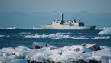 Danish naval ship in the Arctic