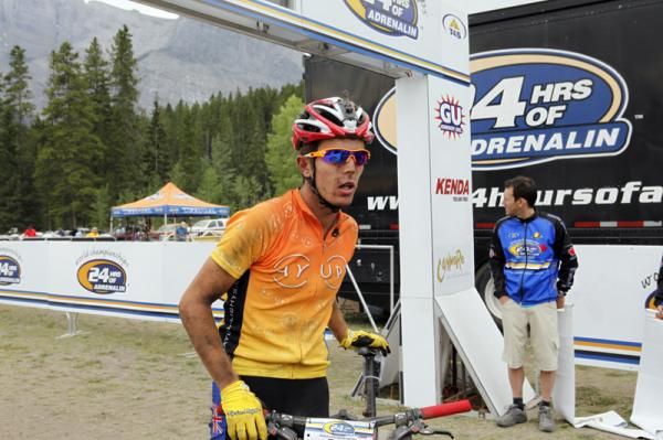 Australia's Andy Fellows crosses the finish line for third in Elite Men.