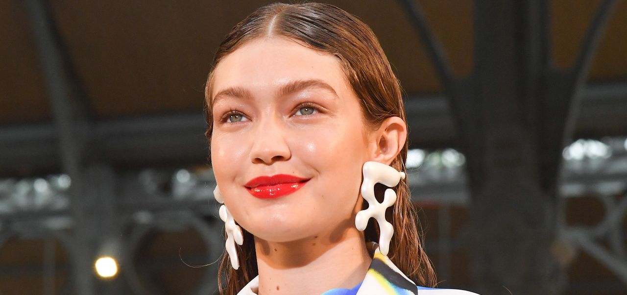 Model Gigi Hadid walks the runway during the Off-White Menswear Spring Summer 2020 show