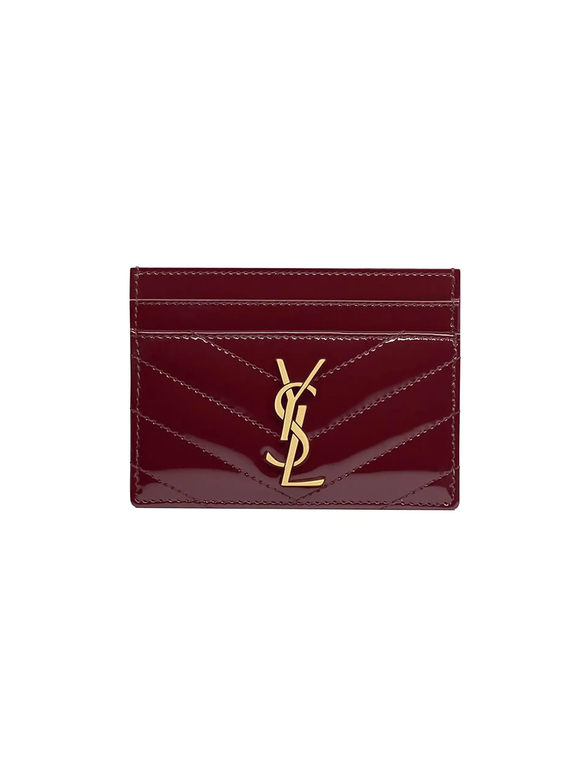 Cassandre Matelassé Card Case in Patent Leather