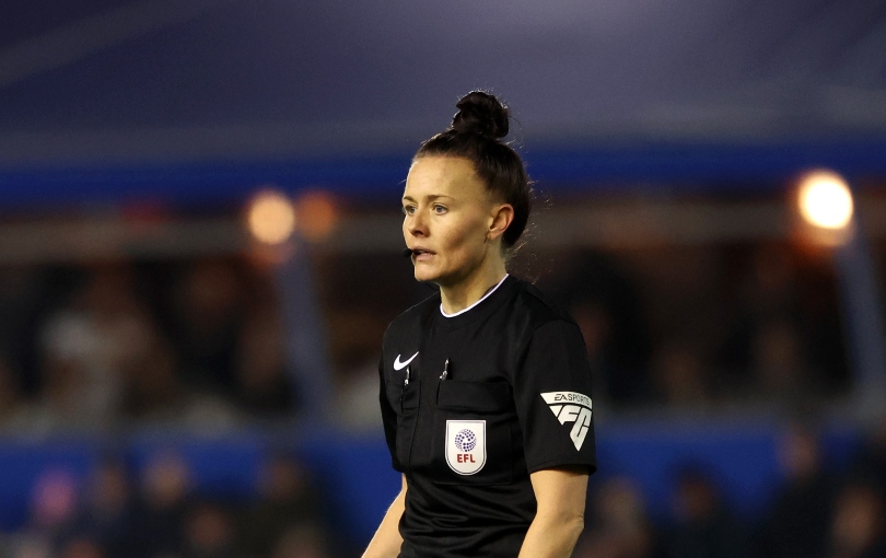 Rebecca Welch refereeing Birmingham City v Sheffield Wednesday