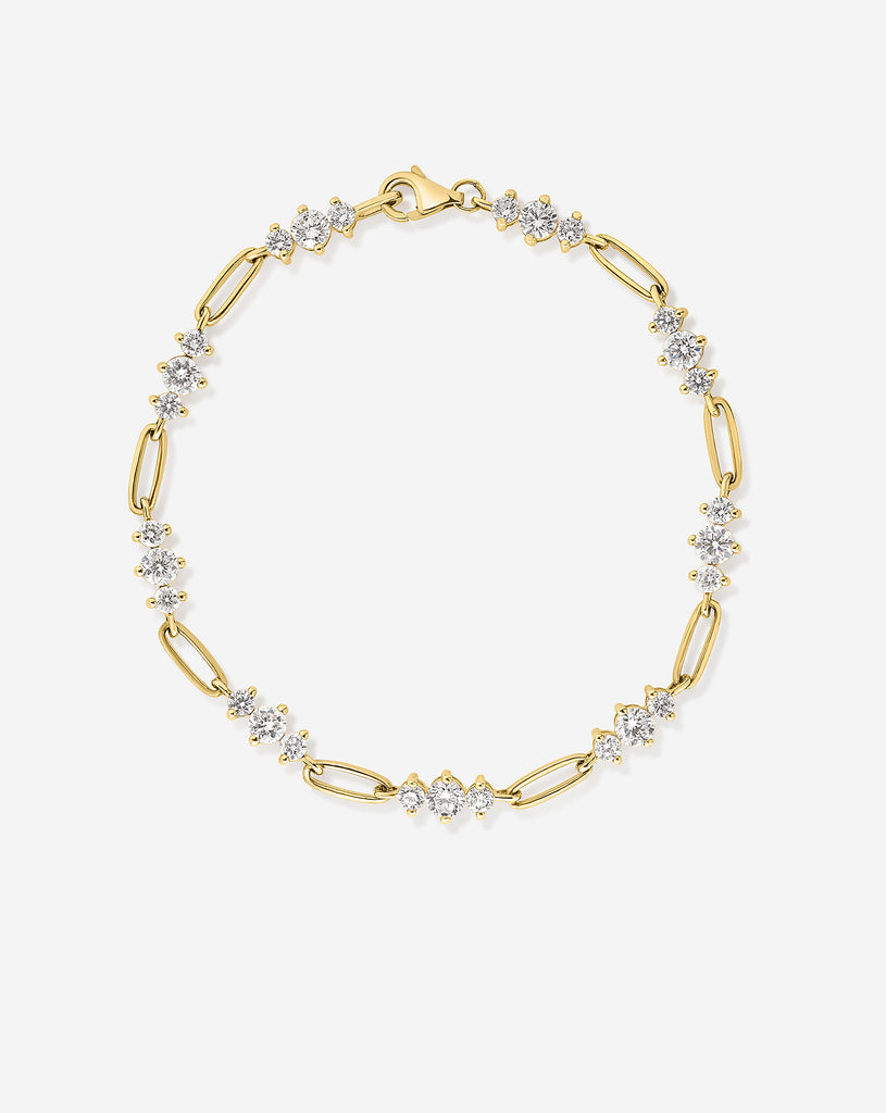 Graduated Lab Diamond Chain Bracelet - 14k Yellow Gold / Xs/s (6.5")