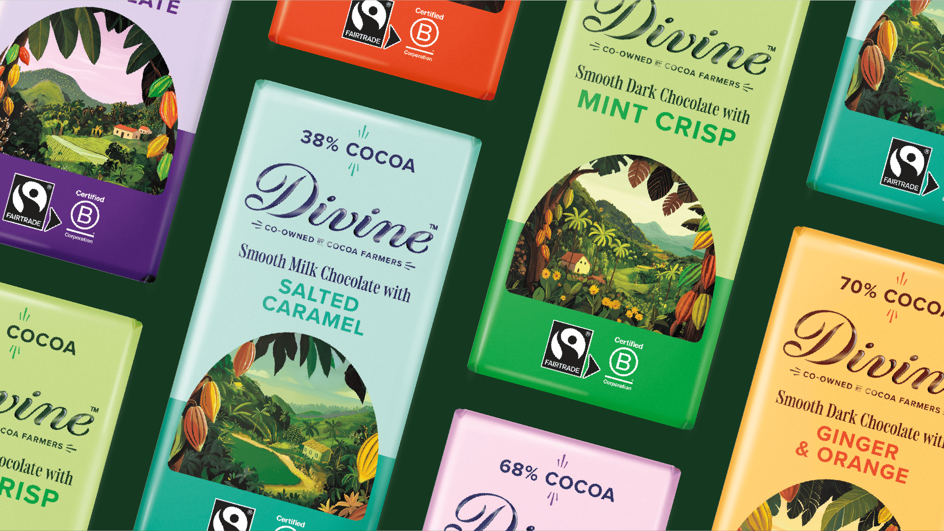 Wildish & Co. rebrand for Divine chocolate 
