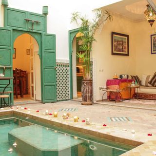 riad in marrakesh in airbnbs and green door