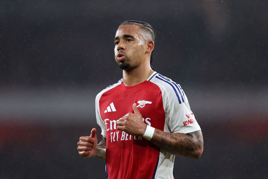 Gabriel Jesus of Arsenal during the Carabao Cup Third Round match between Arsenal and Bolton Wanderers at Emirates Stadium on September 25, 2024 in London, England.