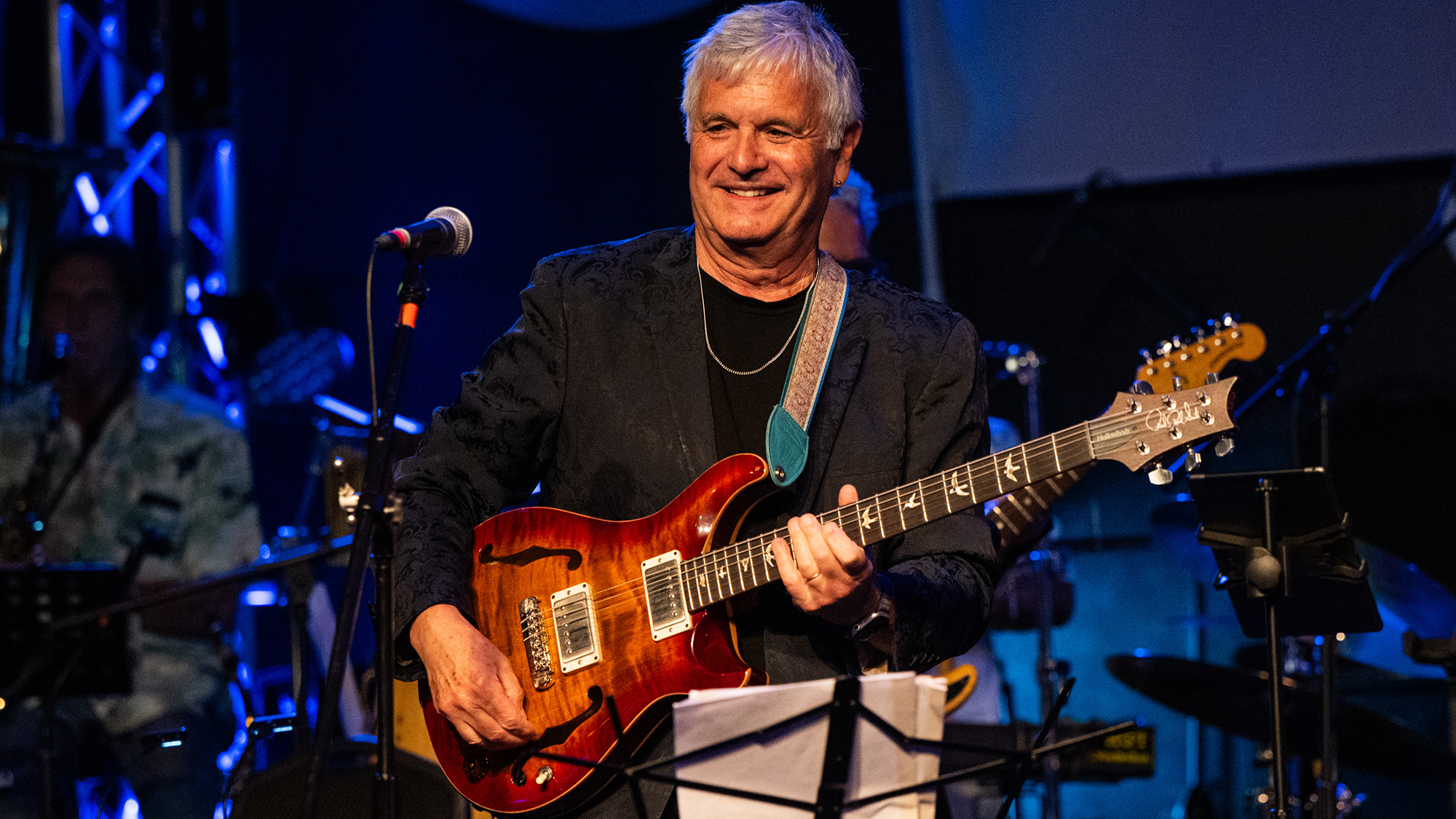 Laurence Juber, former member of Wings, performs onstage at The Canyon during The Tribe&#039;s All Star Tribute Concert to the Beach Boys on July 03, 2025 in Agoura Hills, California.