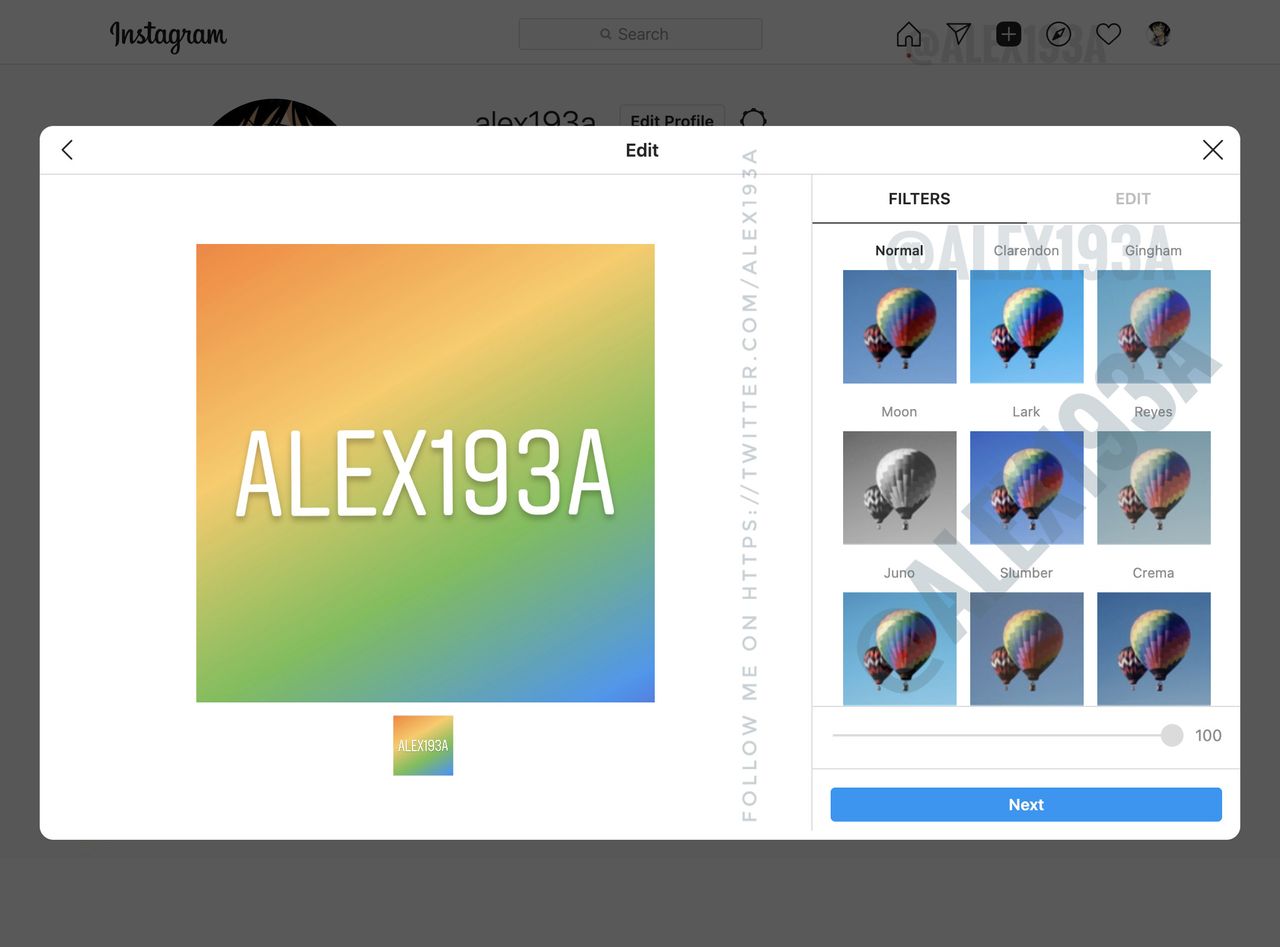 Instagram desktop development