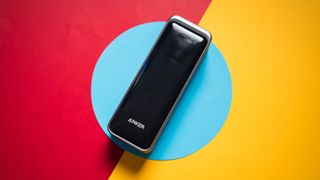 Anker Prime 27,650mAh Power Bank against colorful background