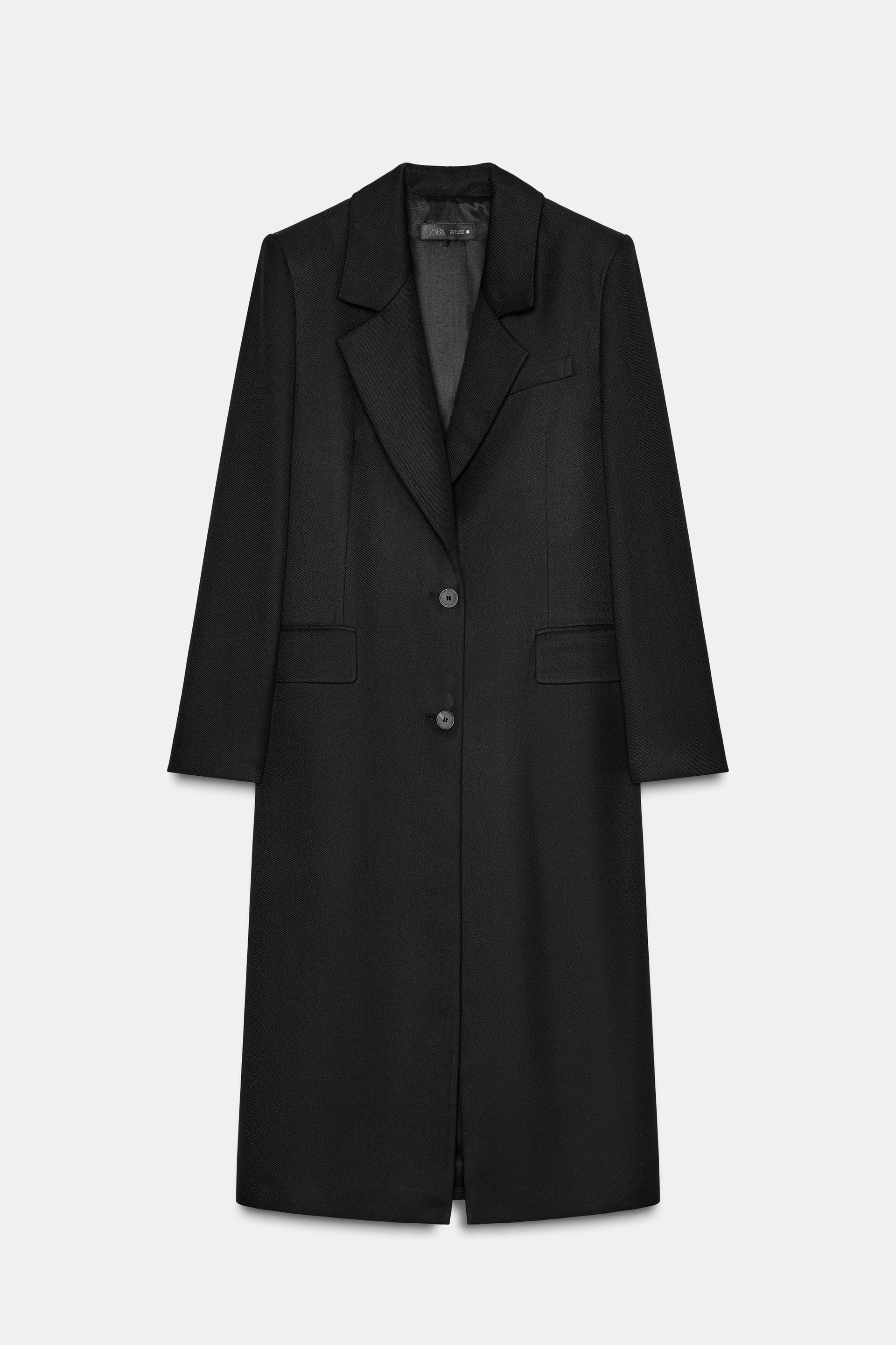 Long Coat With Shoulder Pads