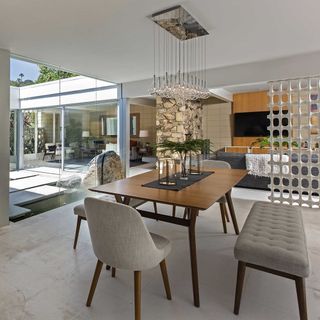 chairs & dinning table with tv