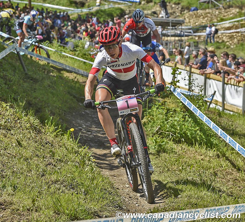 Annika Langvad (Specialized Racing) Langvad rode away from the rest of the field on the first lap