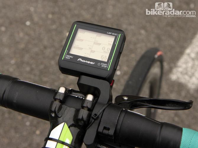 The Pioneer computer head can display an incredible amount of information - though we doubt Sep Vanmarcke (Belkin) had much opportunity to look at it during the race