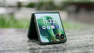 Motorola Razr Ultra 2025 held in hand.