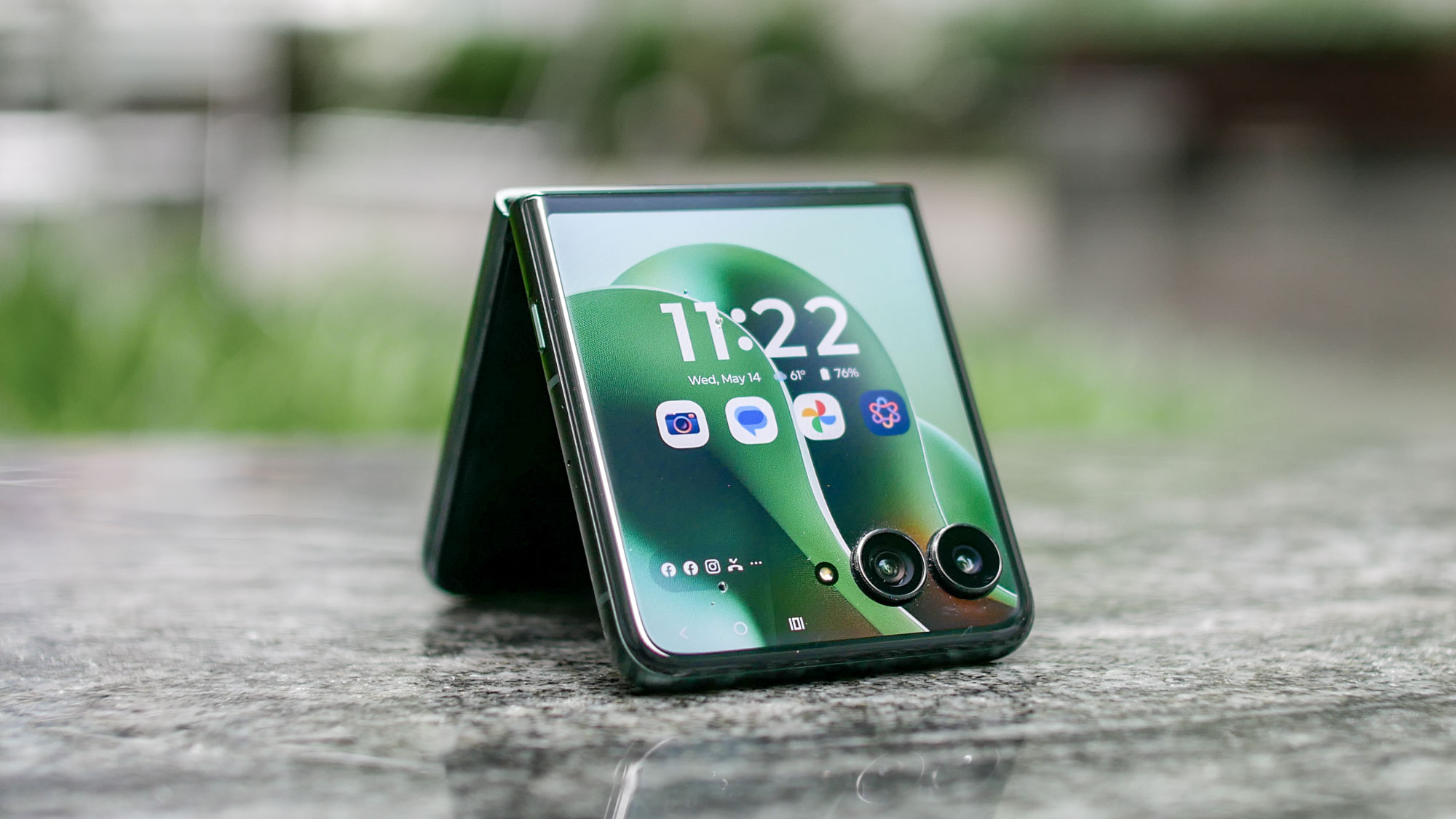Motorola Razr Ultra 2025 held in hand.